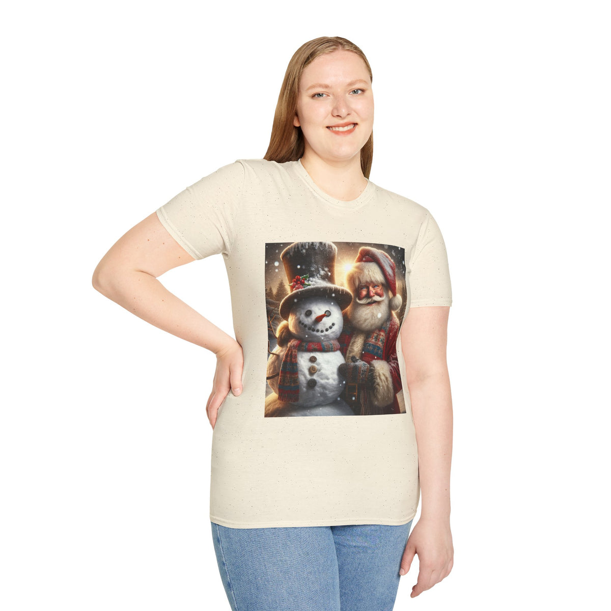 Christmas Santa & Snowman T-Shirt