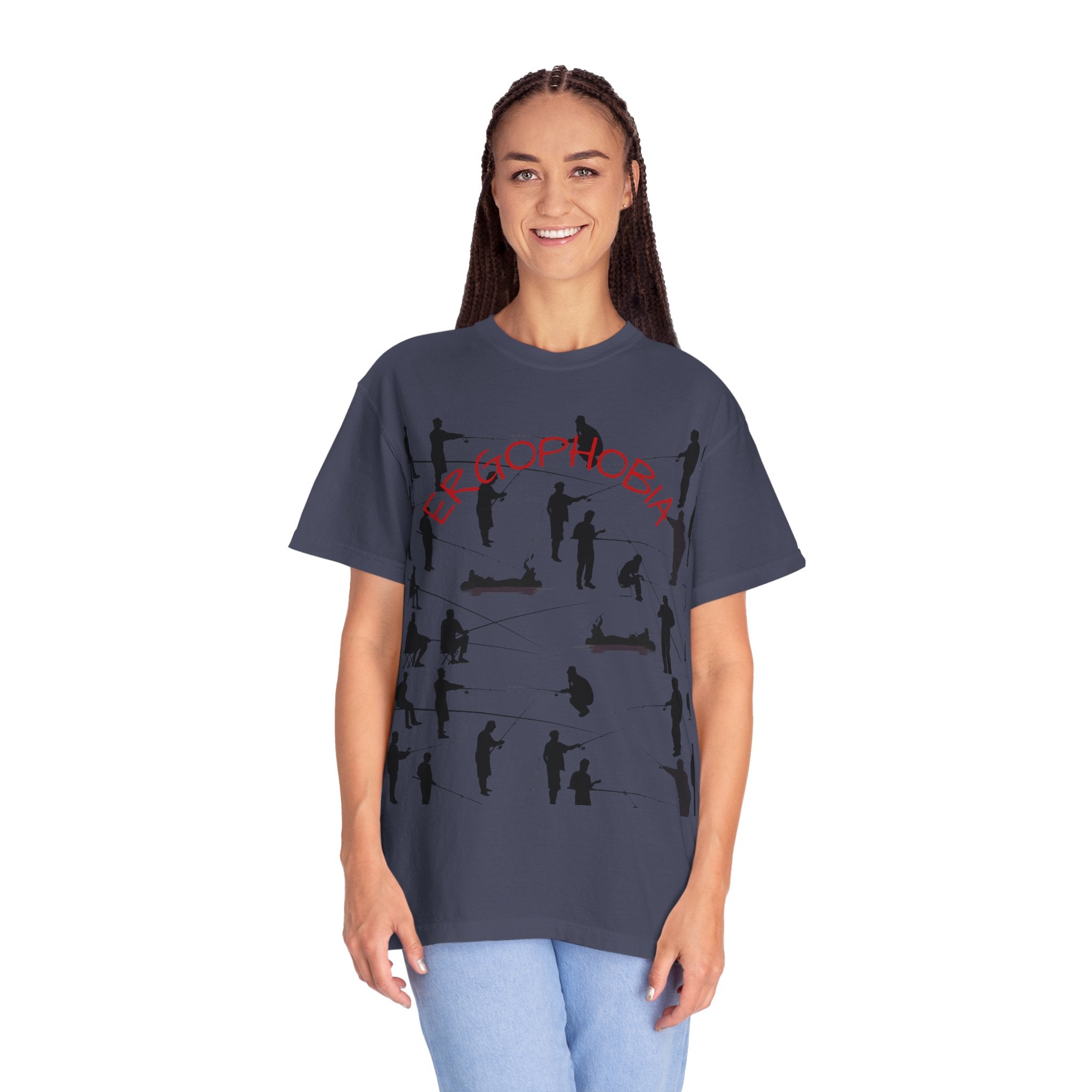 Different Styles of Fishing Garment-Dyed T-Shirt