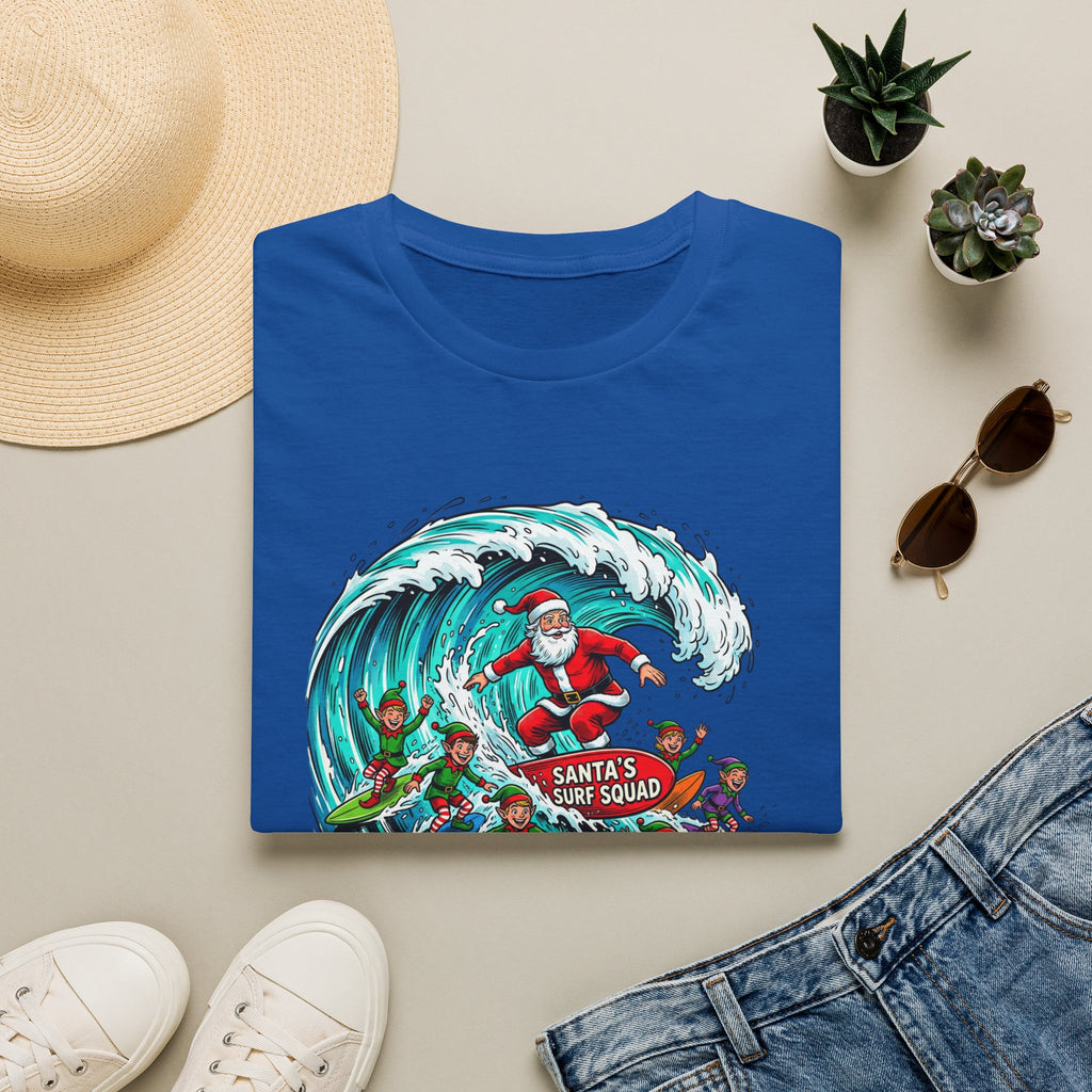 Santa’s Surf Christmas T-Shirt – Tropical Holiday Gift