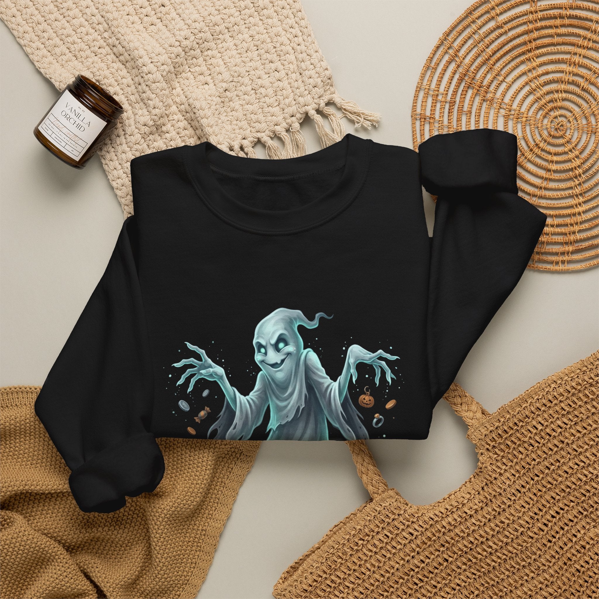 Mischief Ghost Halloween Crewneck Sweatshirt