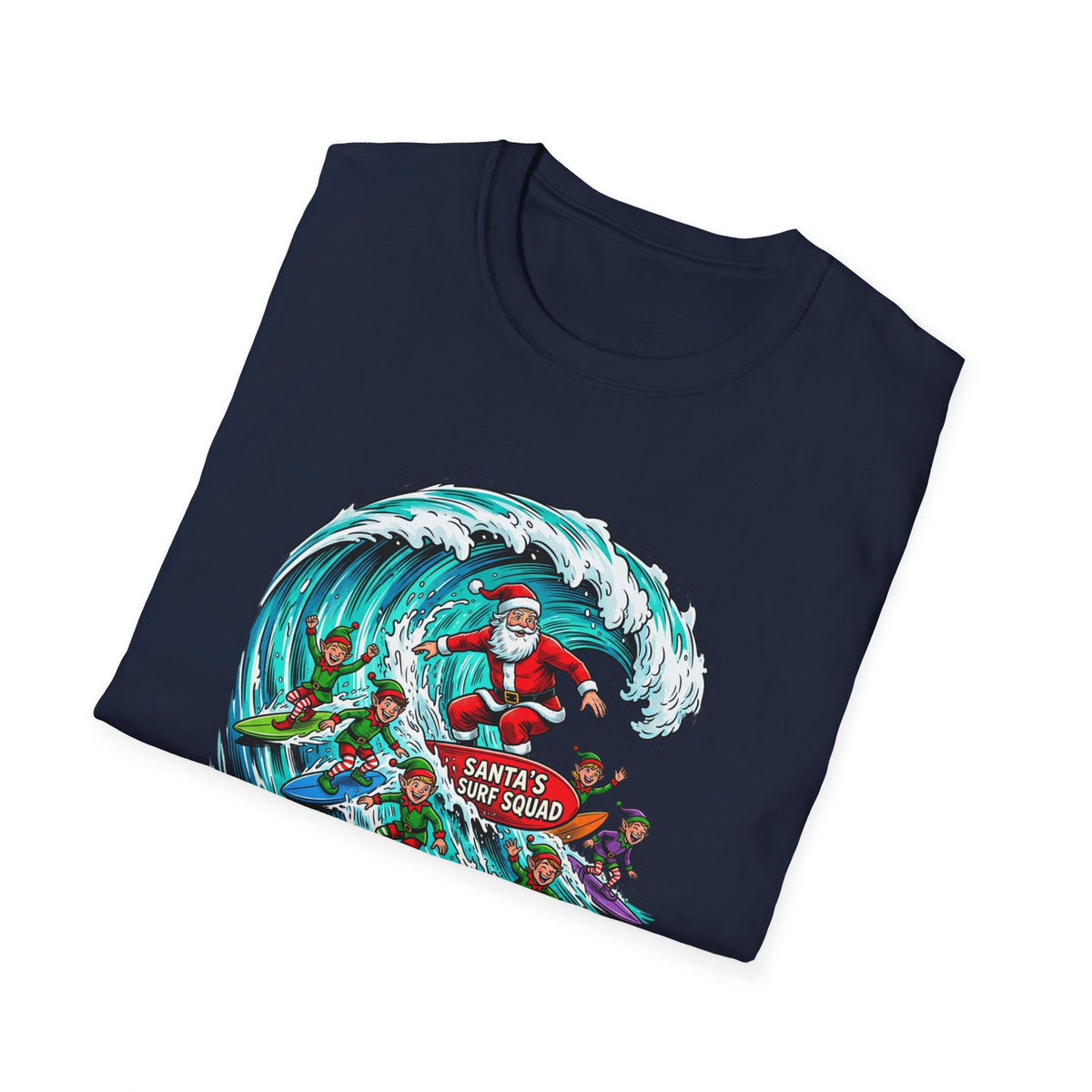 Santa’s Surf Christmas T-Shirt – Tropical Holiday Gift