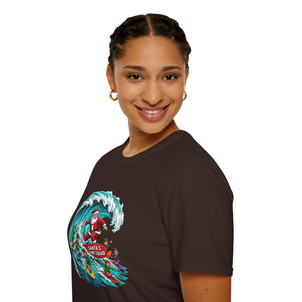 Santa’s Surf Christmas T-Shirt – Tropical Holiday Gift