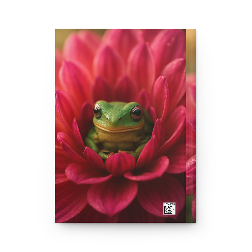 FROG IN A FLOWER Hardcover Journal Matte