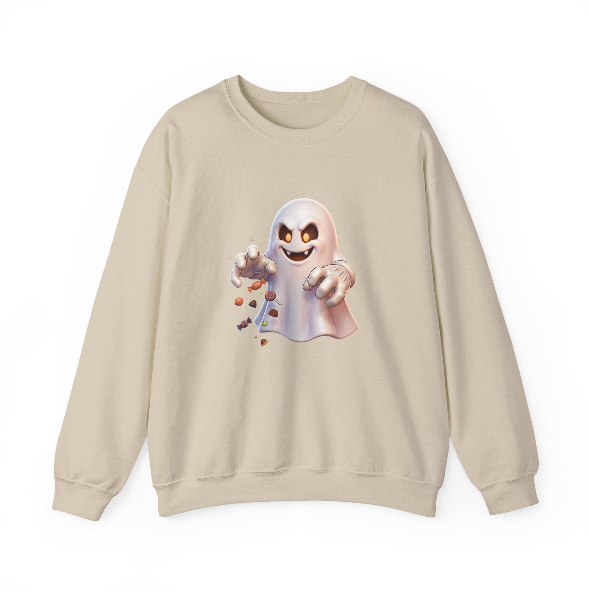 Candy Grabber Ghost Halloween Crewneck Sweatshirt