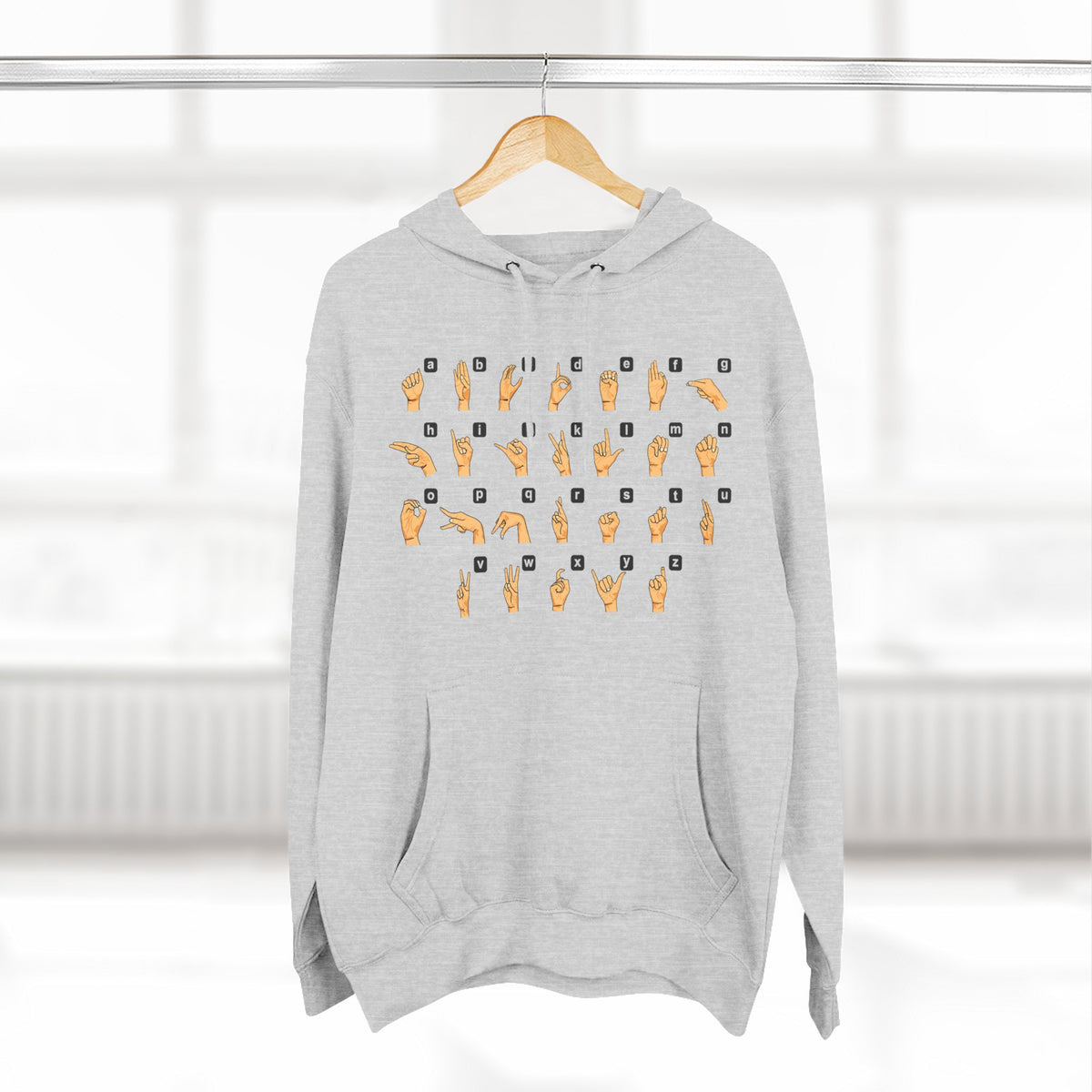 Three-Panel Fleece Hoodie