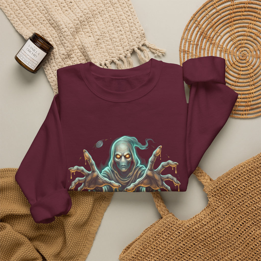Hooded Wraith Halloween Crewneck Sweatshirt