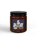 THREE GREEDY GHOST HALLOWEEN Scented Soy Candles with Black Lid, (4 and 9oz)