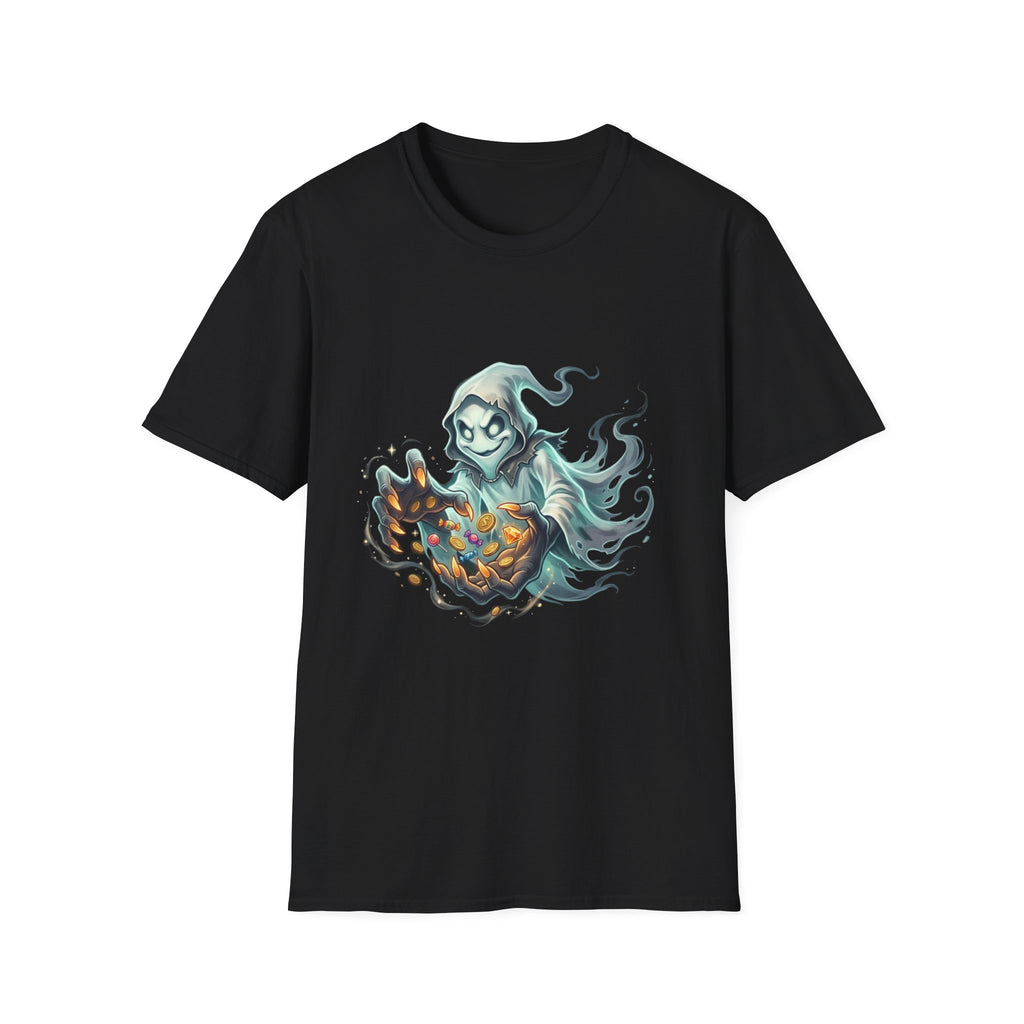 Hooded Ghost Halloween Unisex Softstyle T-Shirt