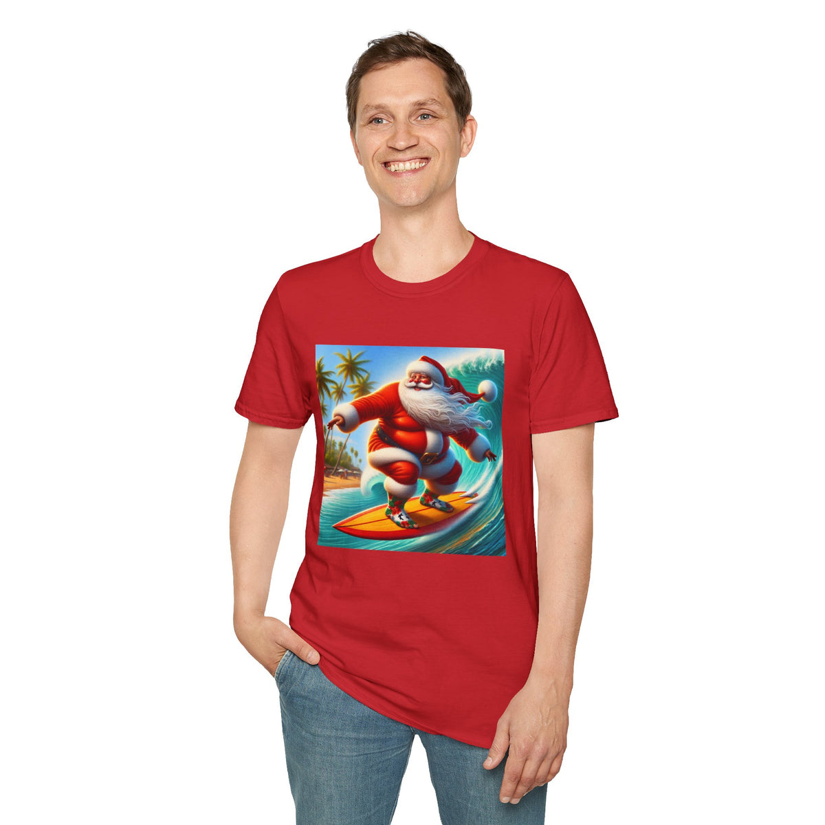 Surfing Santa Christmas T-Shirt