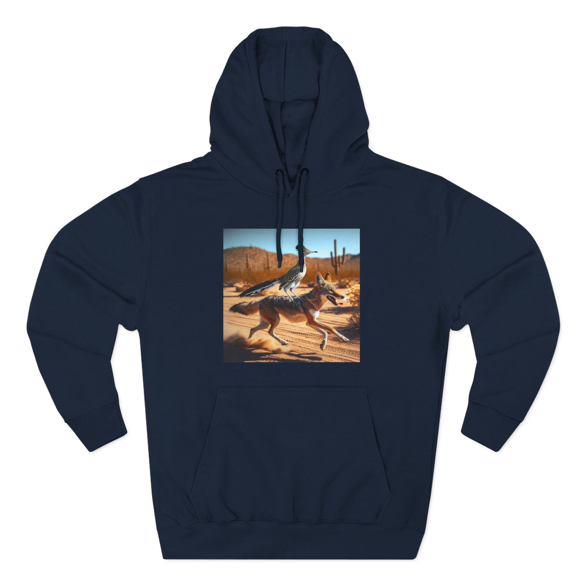 Coyote Desert Landscape Graphic Hoodie