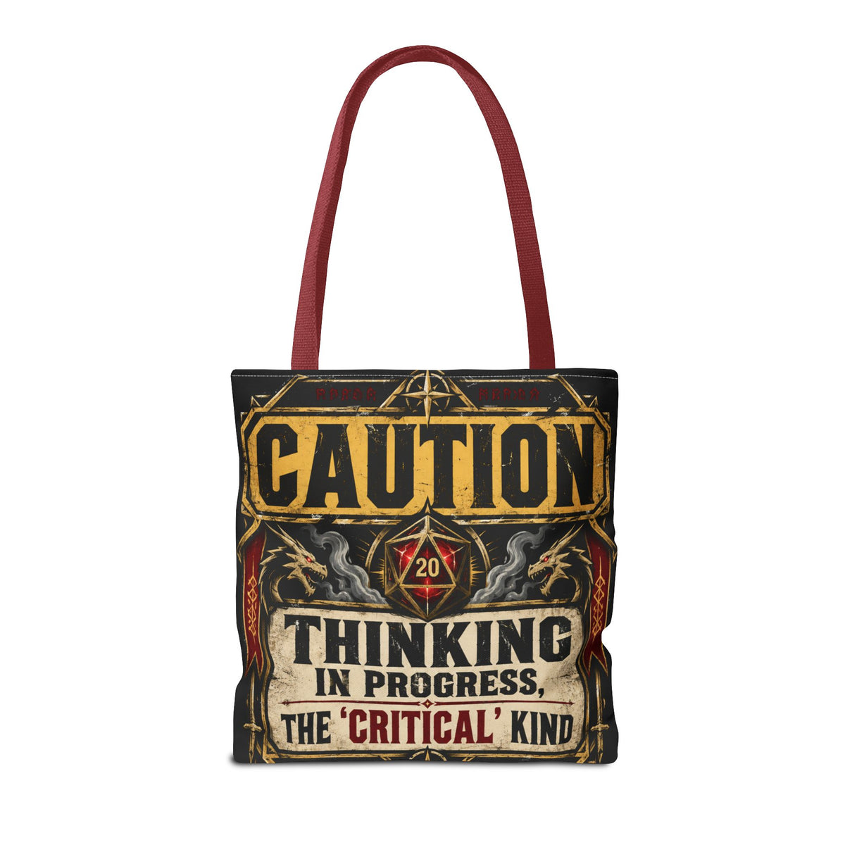 Caution Thinking in Progress Critical Kind Tote Bag