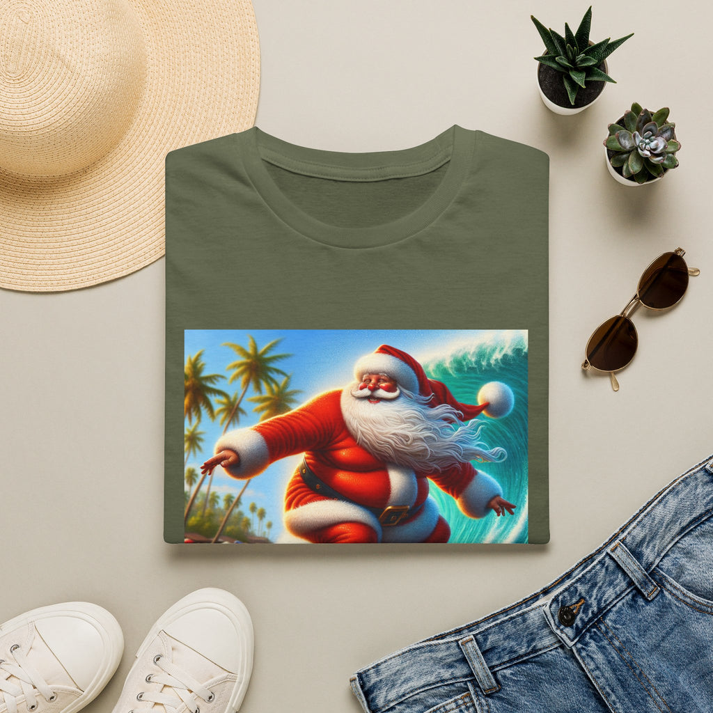 Surfing Santa Christmas T-Shirt