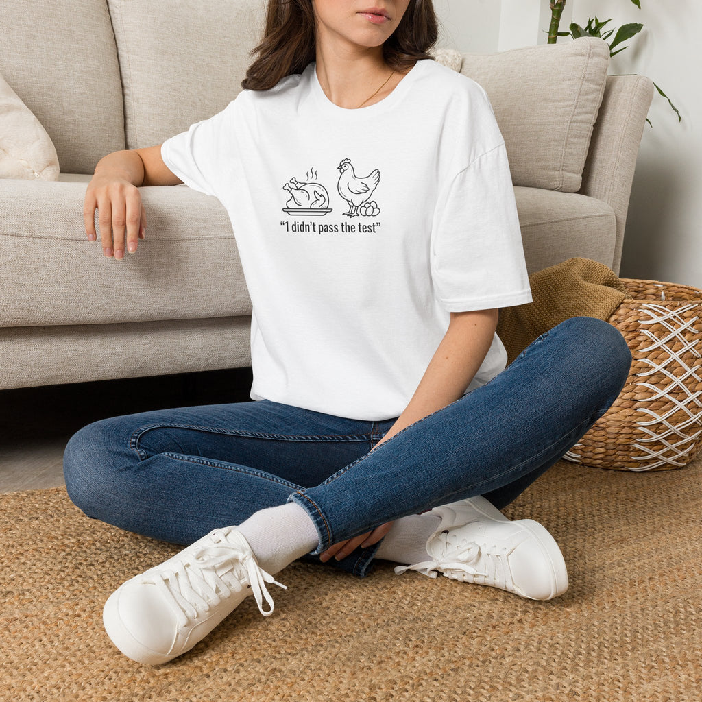 I DIDNT PASS THE TEST (CHICKEN) Unisex Softstyle T-Shirt