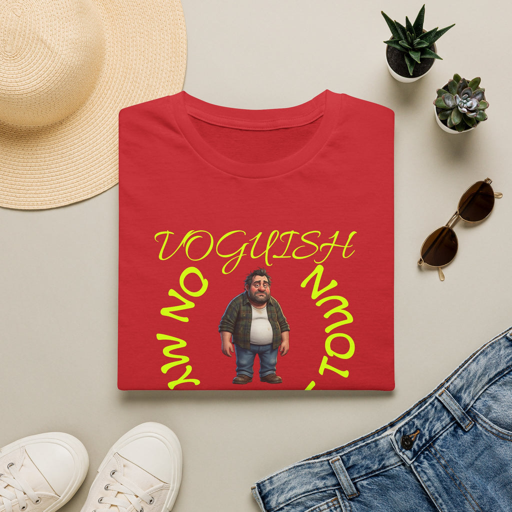 T-Shirt — 'Voguish' Funny Character Tee: 'I'm Not From This Side of Town' Casual Graphic Shirt