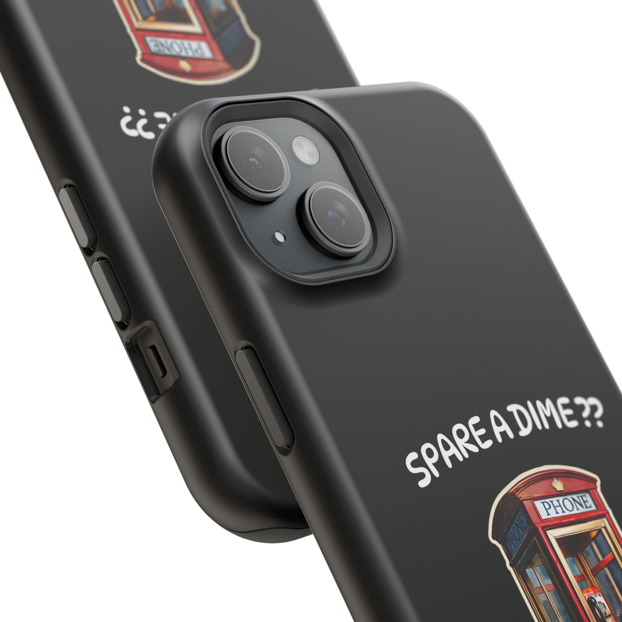 Phone Case — 'Spare a Dime?' Retro Phone Booth Magnetic Impact‑Resistant Case