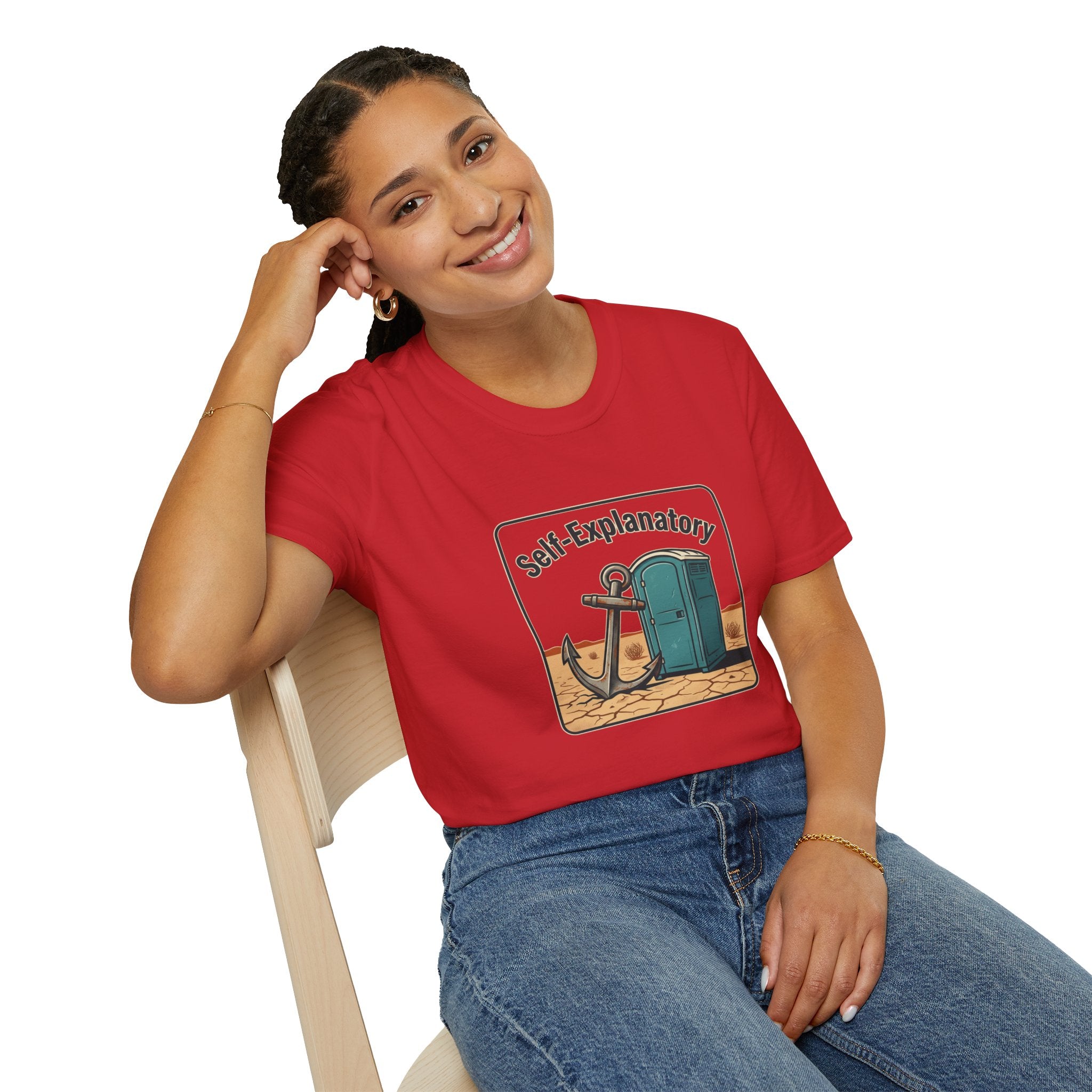 Self-Explanatory Anchor Outhouse Funny Unisex T-Shirt