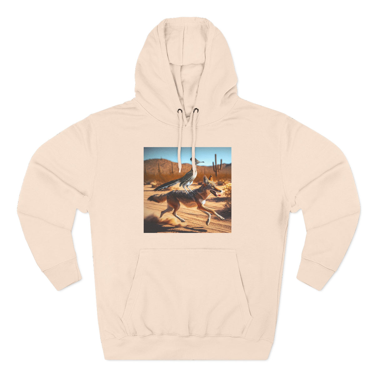 Coyote Desert Landscape Graphic Hoodie