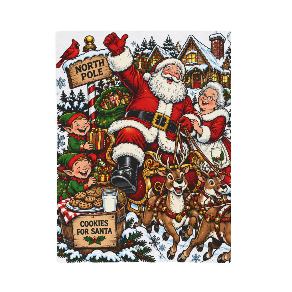 Santa Claus Christmas Velveteen Plush Blanket