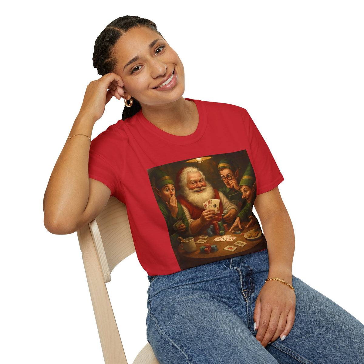 Santa Poker Night Christmas T-Shirt