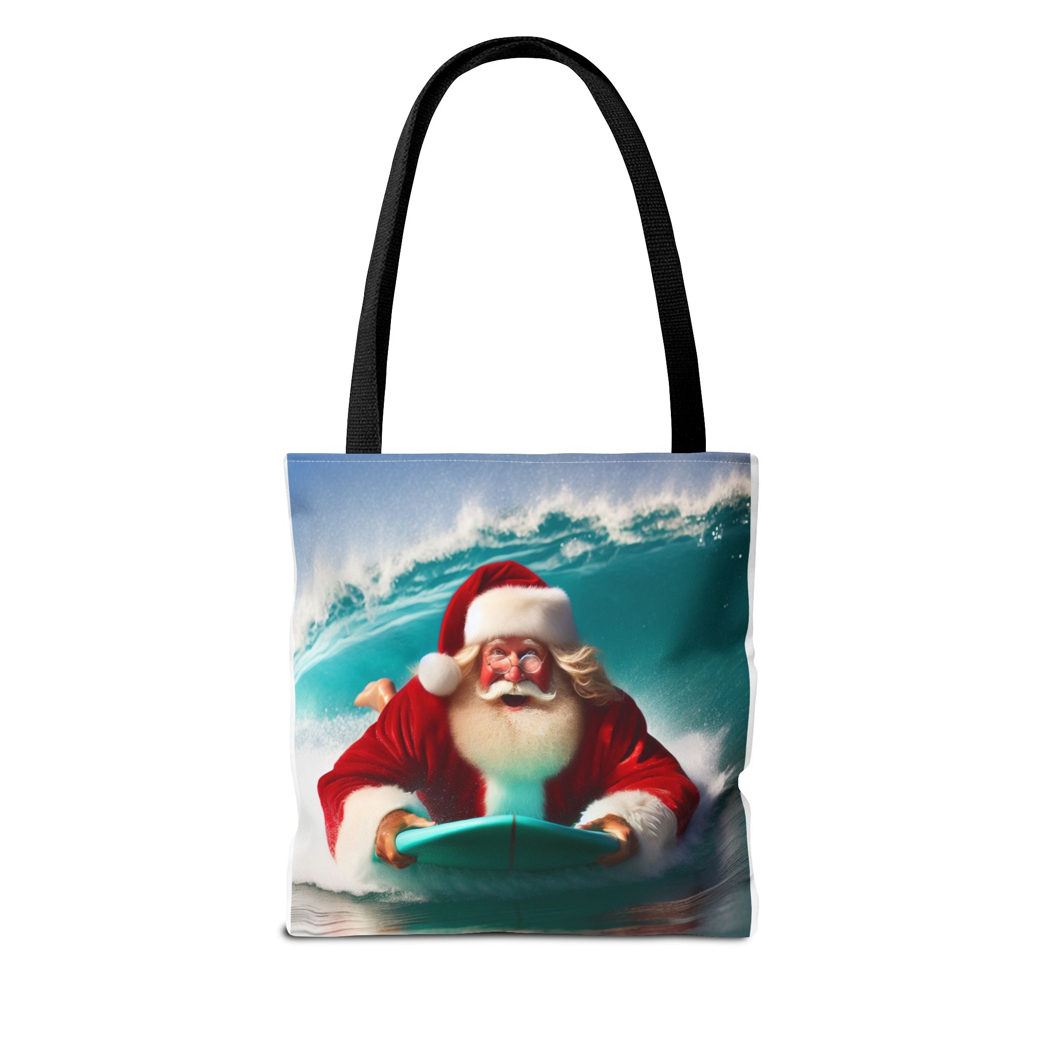 Christmas Surfing Santa Tote Bag – Festive Beach Holiday Shopper