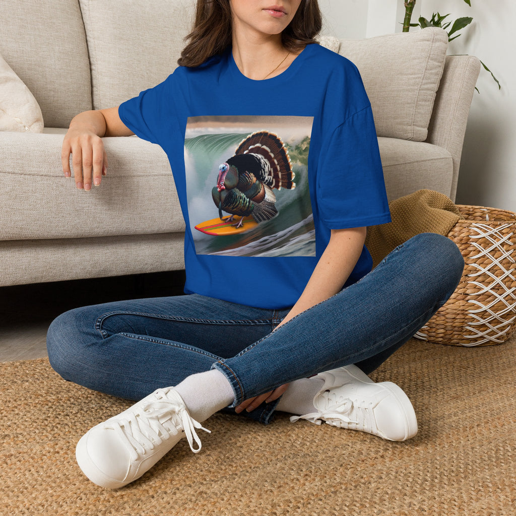 Surfing Turkey T-Shirt — Funny Thanksgiving Surfboard Graphic Tee