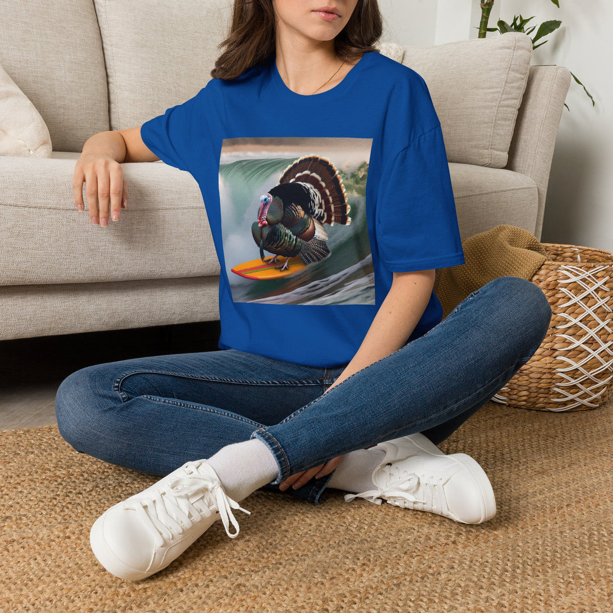 Surfing Turkey T-Shirt — Funny Thanksgiving Surfboard Graphic Tee