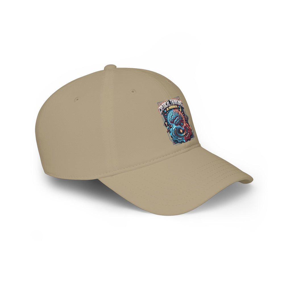 Dragon Skull Baseball Cap - 'Critical Thinking' Graphic Low Profile Hat