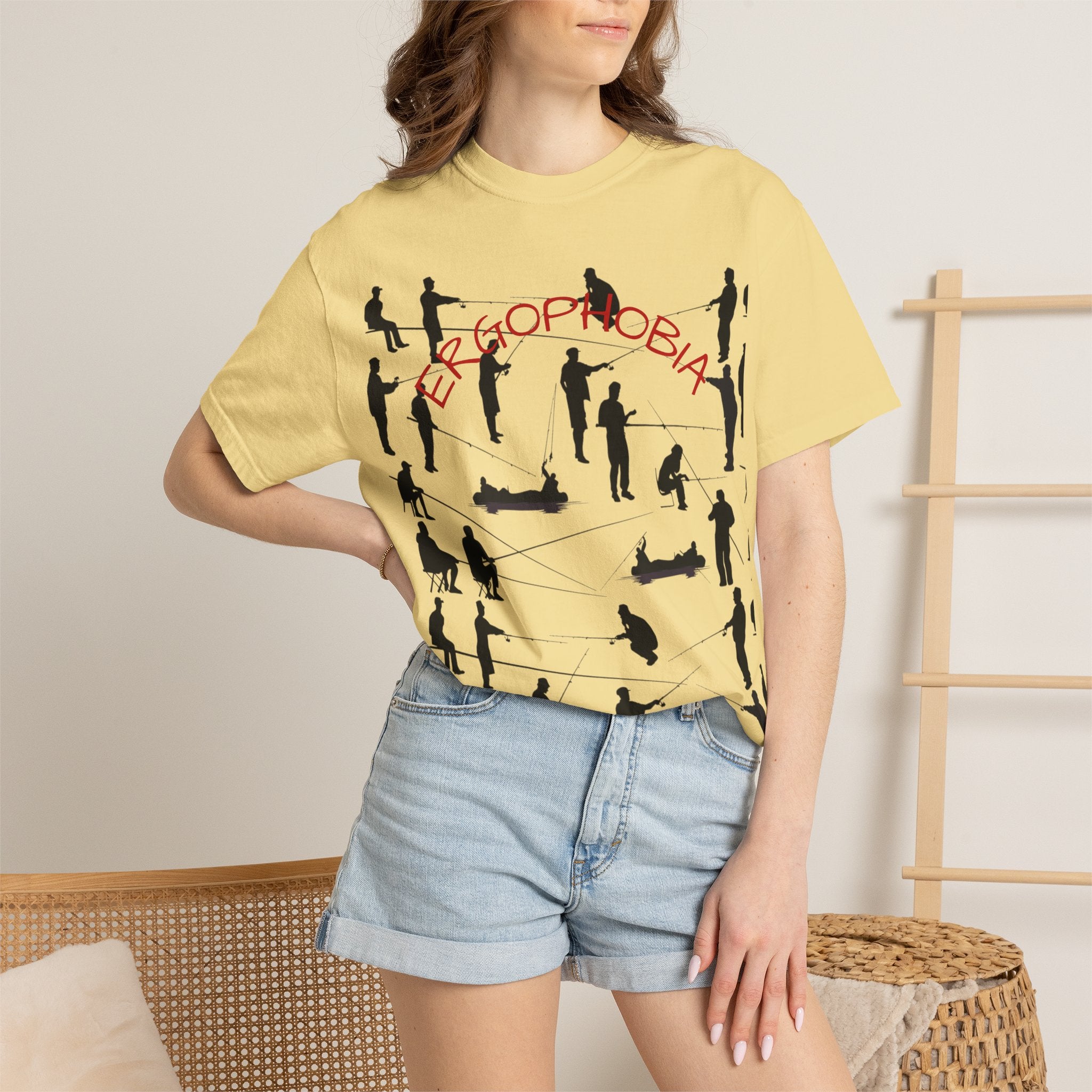 Different Styles of Fishing Garment-Dyed T-Shirt