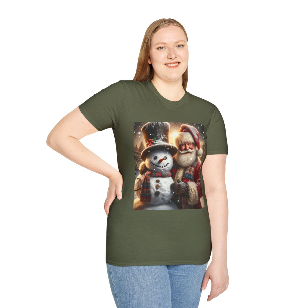 Christmas Santa & Snowman T-Shirt