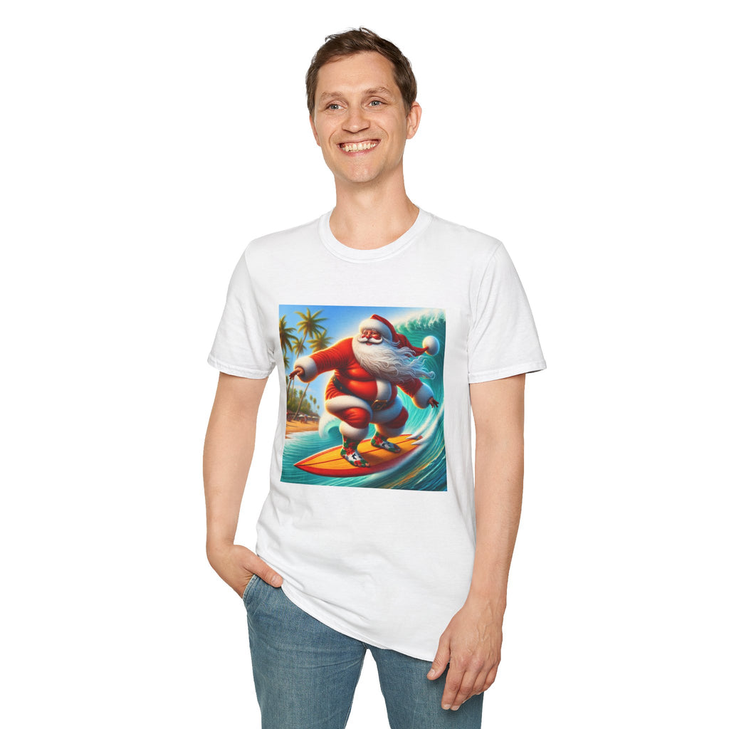 Surfing Santa Christmas T-Shirt