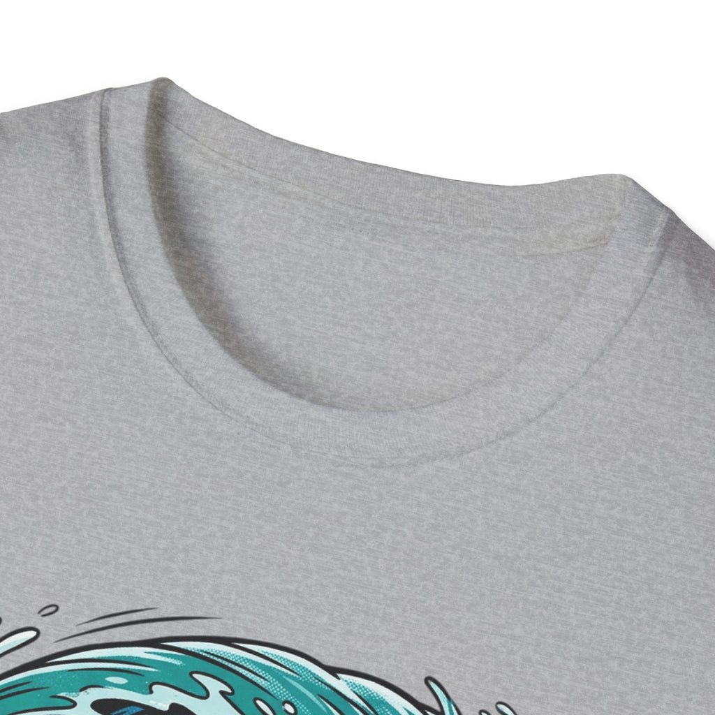 Surfing Santa T-Shirt — Christmas Beach Holiday Tee