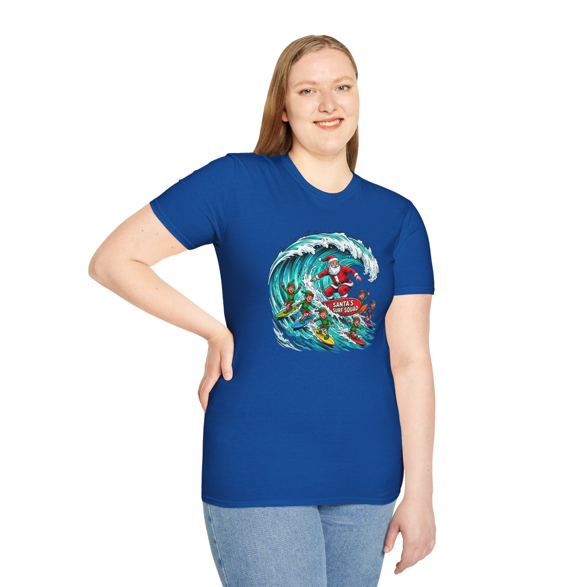 Santa’s Surf Christmas T-Shirt – Tropical Holiday Gift