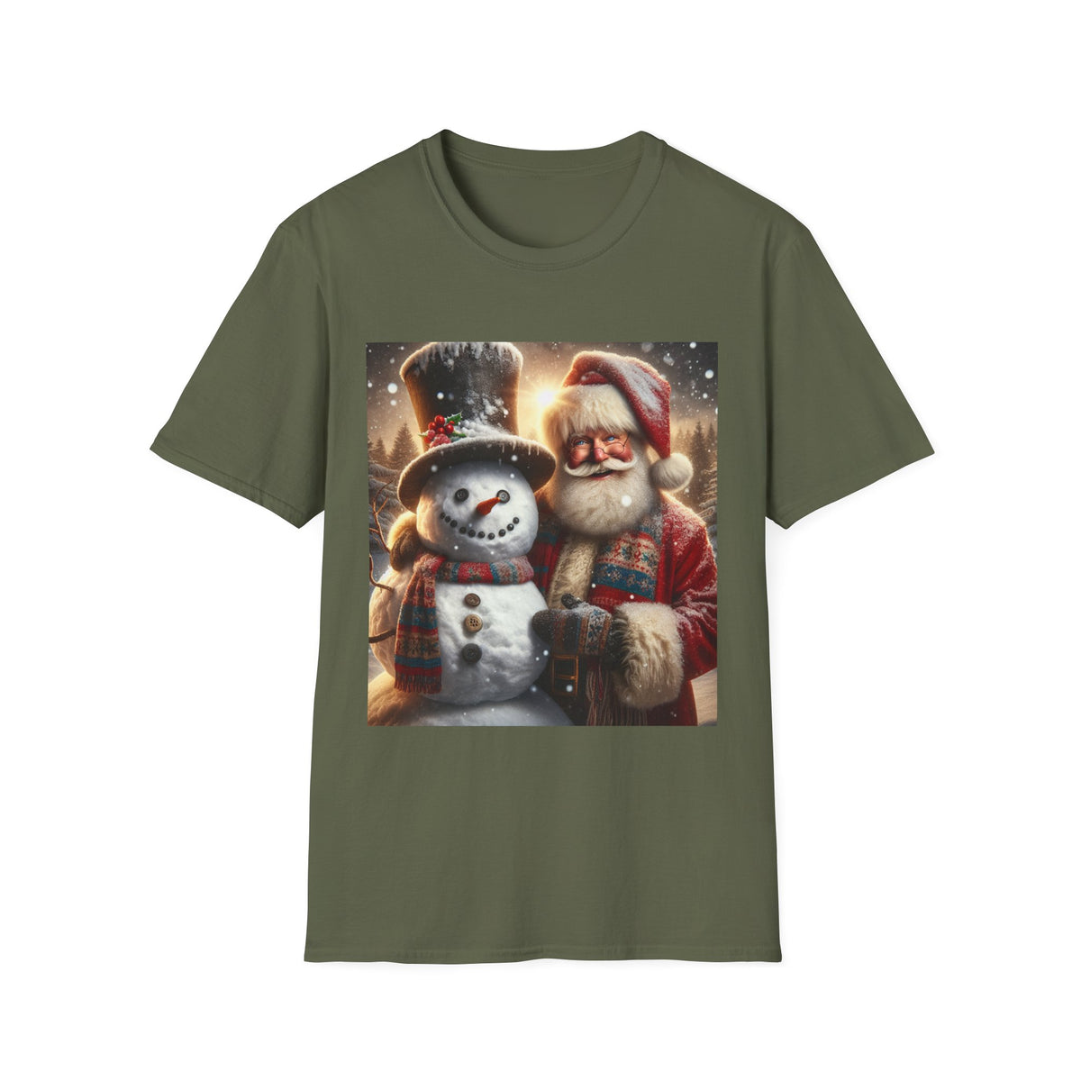 Christmas Santa & Snowman T-Shirt