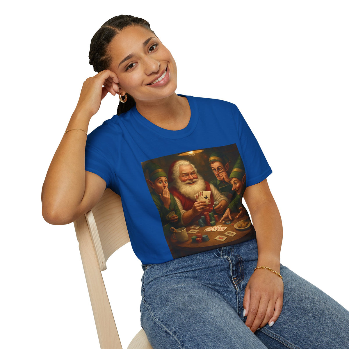 Santa Poker Night Christmas T-Shirt