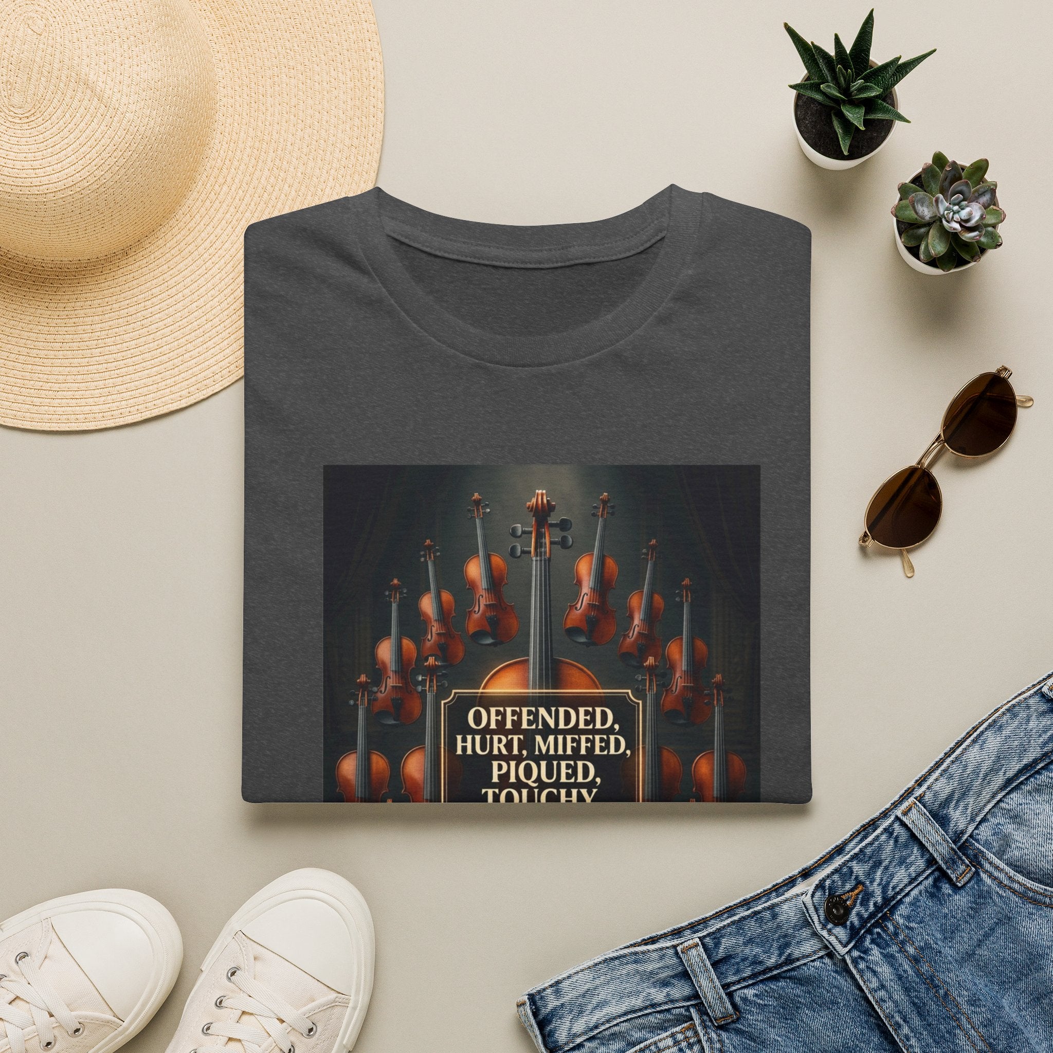 T-Shirt — 'Offended, Hurt, Miffed, Piqued, Touchy, Outraged, Insulted' Vintage Candle Graphic