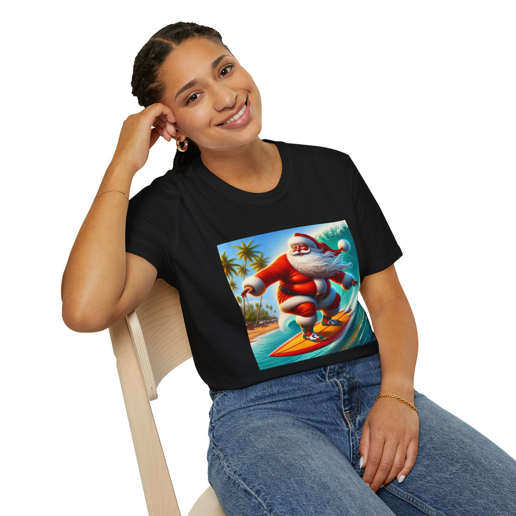 Surfing Santa Christmas T-Shirt