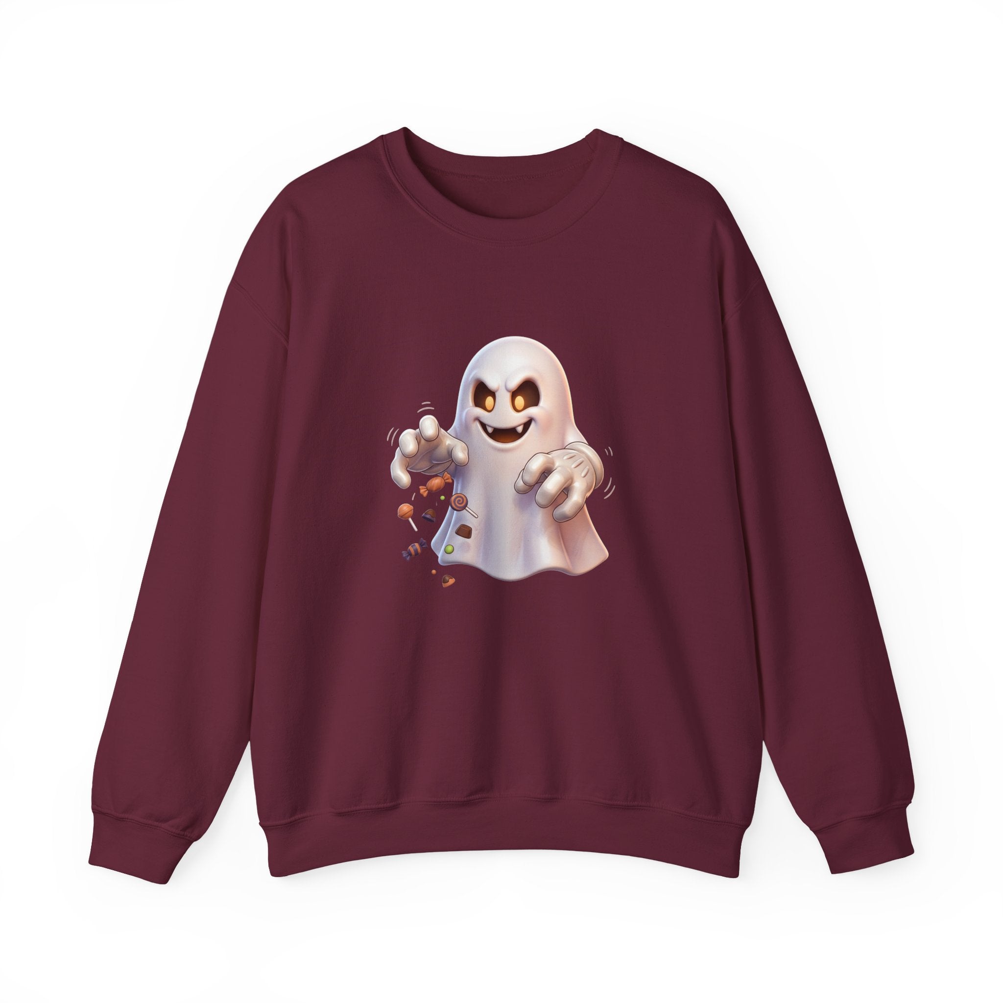 Candy Grabber Ghost Halloween Crewneck Sweatshirt