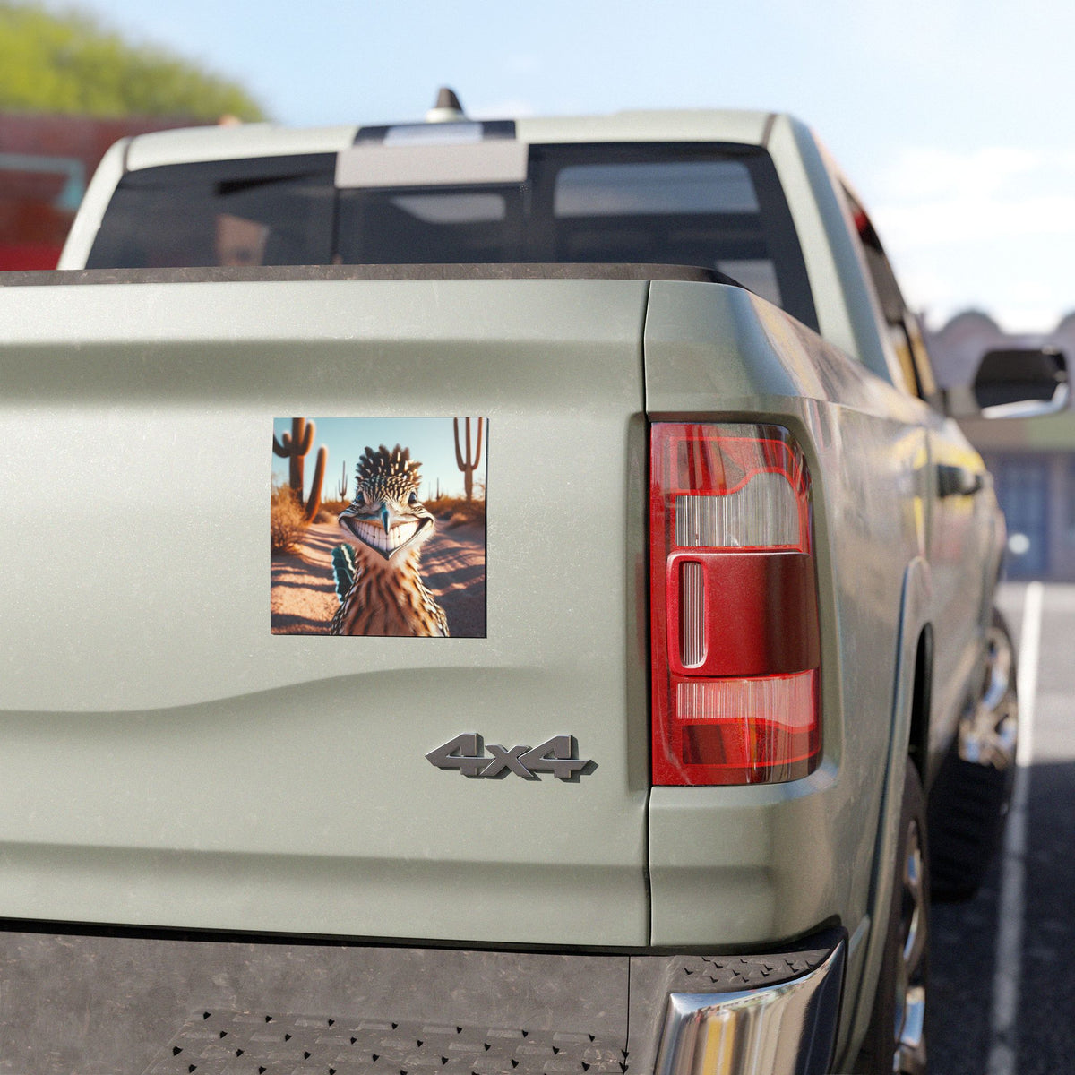 Desert Smiling Roadrunner Car Magnet — Funny Wildlife Car Decal