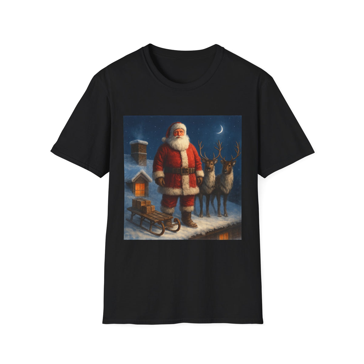 Santa Claus Night Scene T-Shirt
