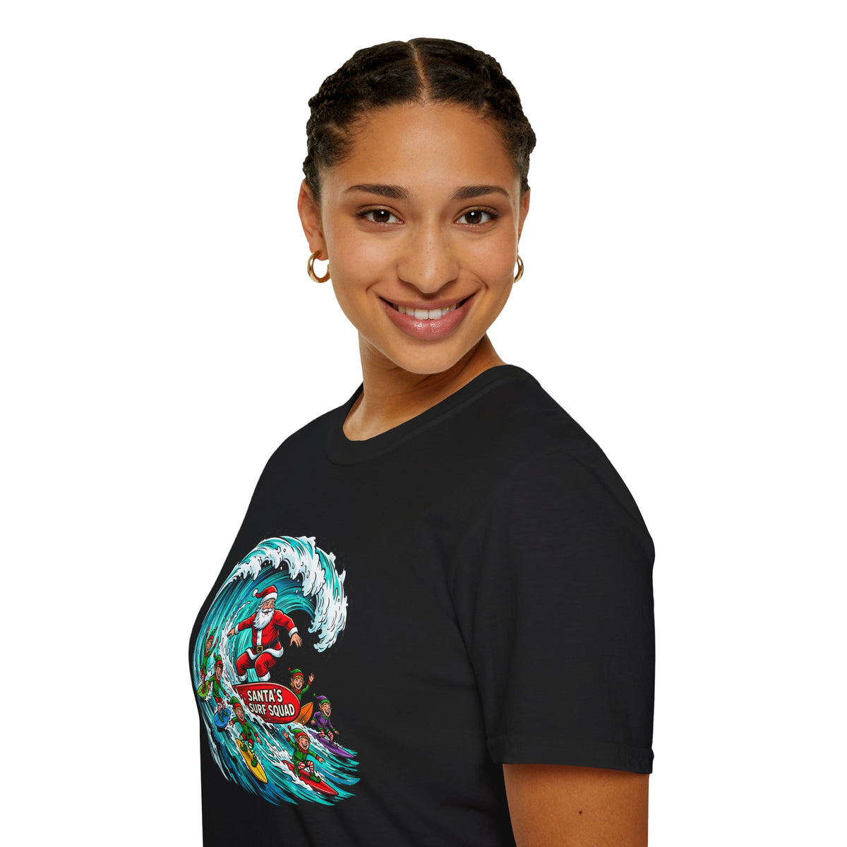 Santa’s Surf Christmas T-Shirt – Tropical Holiday Gift