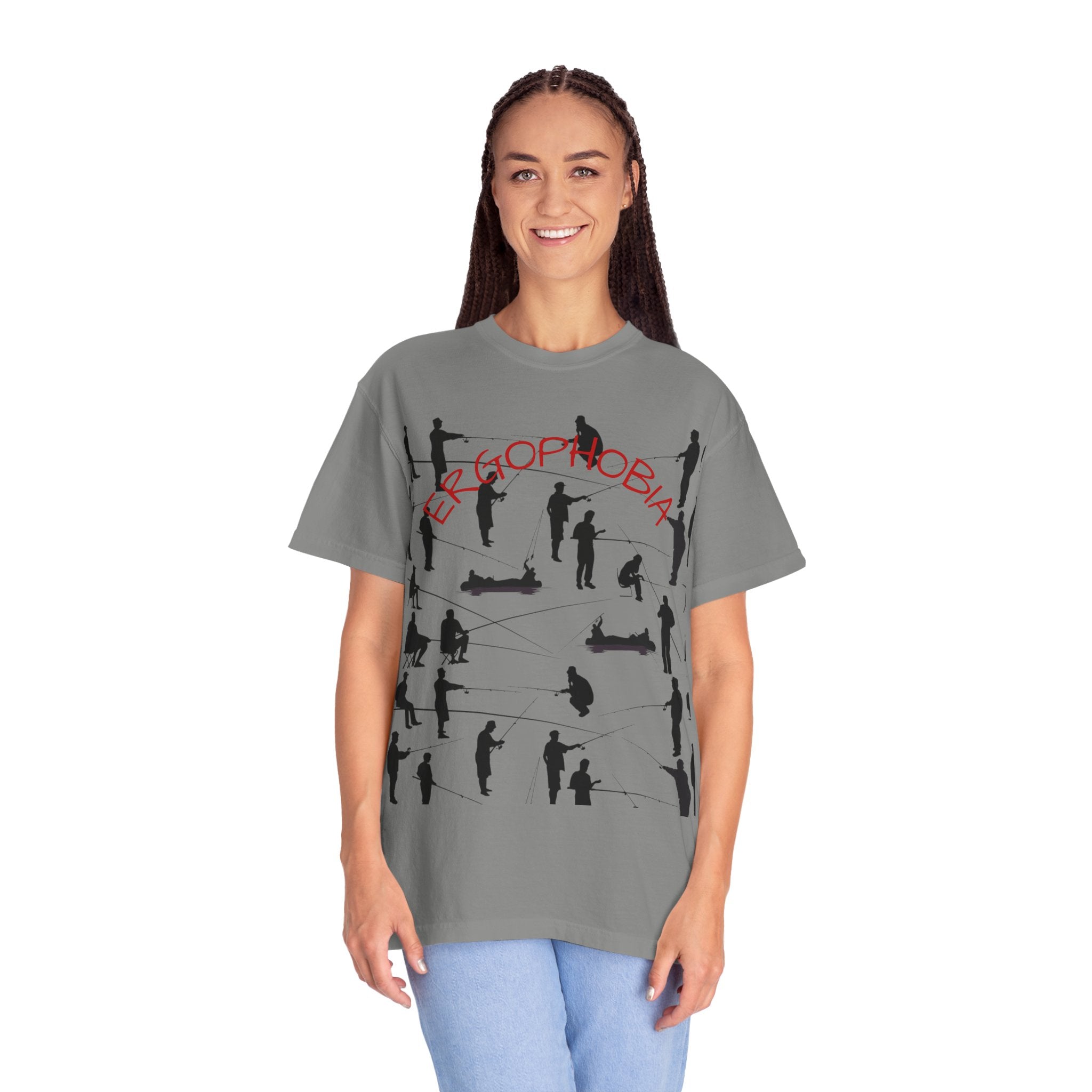 Different Styles of Fishing Garment-Dyed T-Shirt