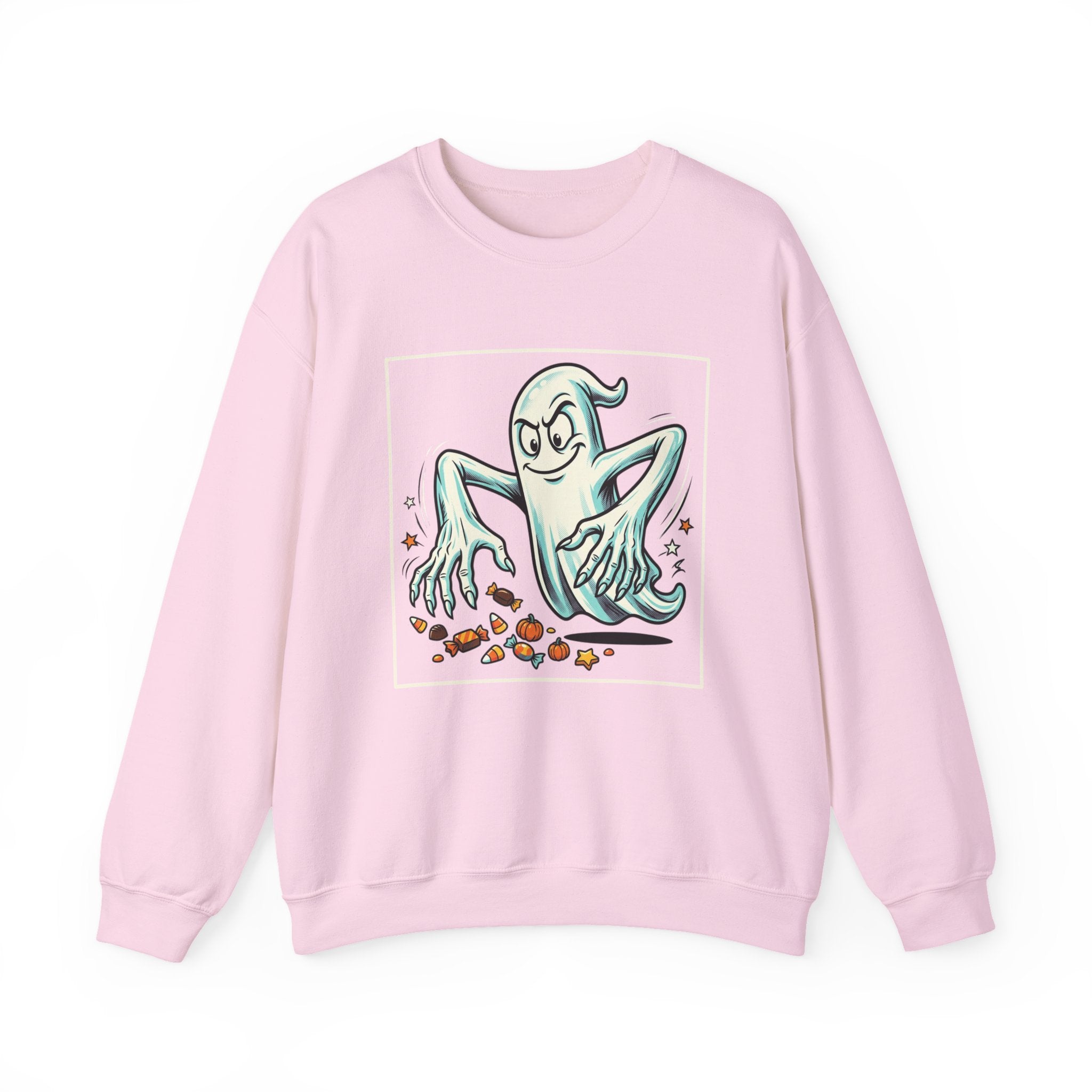 Candy Swipe Ghost Halloween Crewneck Sweatshirt