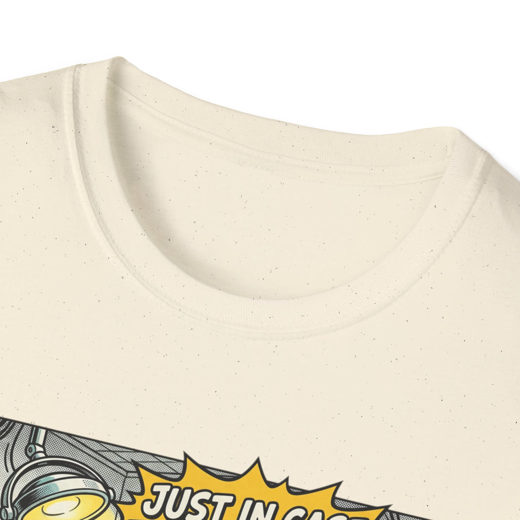 Dental Chair Cartoon T‑Shirt — “Just in Case the Novocaine Doesn’t Work” Funny Dentist Tee