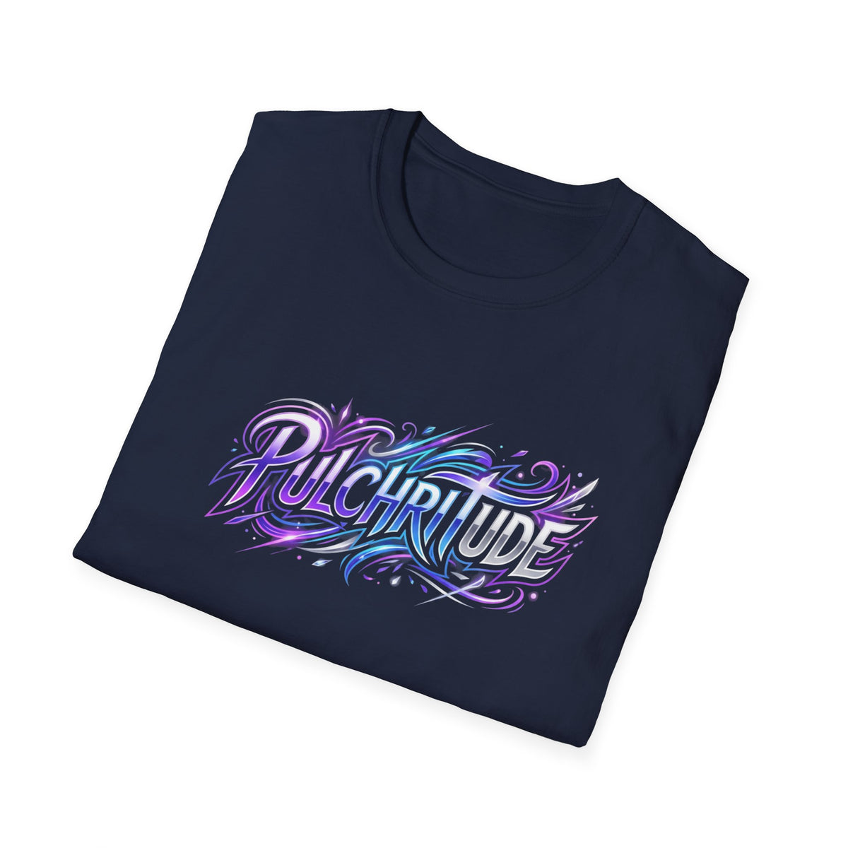 Pulchritude Script T-Shirt — Pastel Calligraphy Graphic Tee