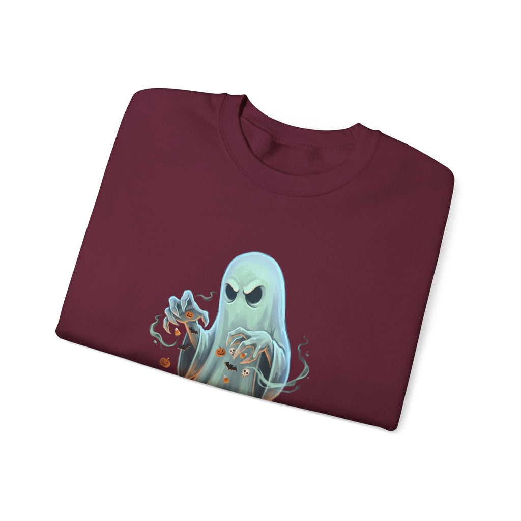 Grumpy Ghost Halloween Crewneck Sweatshirt