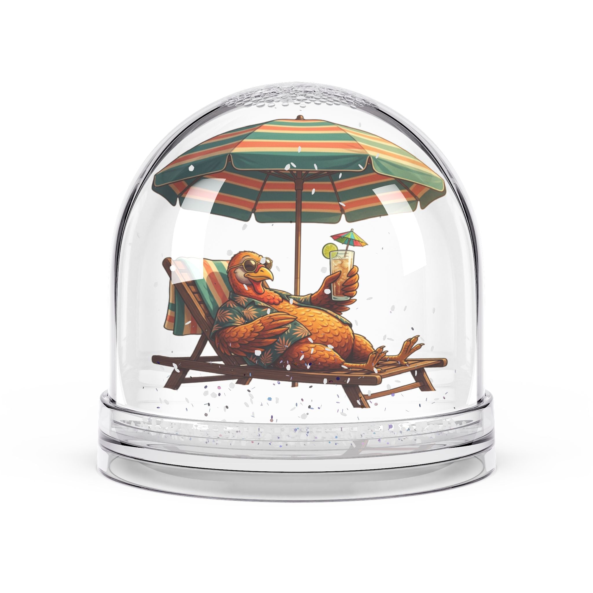 Snow Globe — Relaxing Beach Sloth Snow Globe (Tropical Vacation Decor)