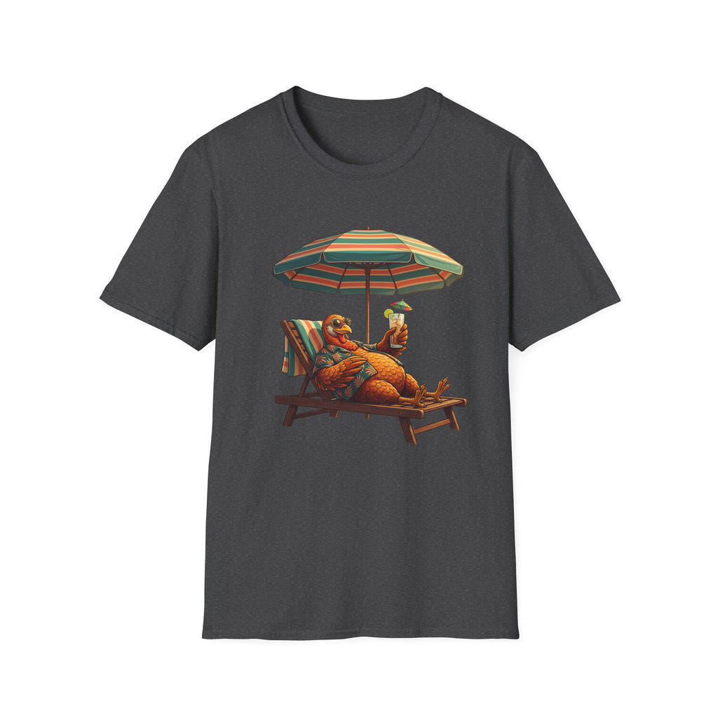 Beach Dog T‑Shirt — Relaxing Dachshund Under Umbrella Graphic Tee