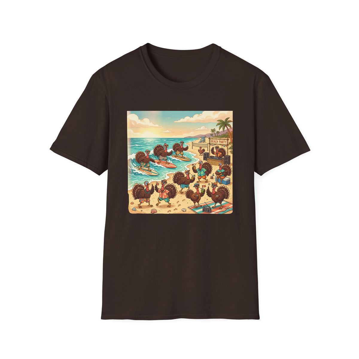 Tropical Turkey Beach Party T-Shirt