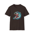 Santa Surfing T-Shirt — Surfing Santa Christmas Tee