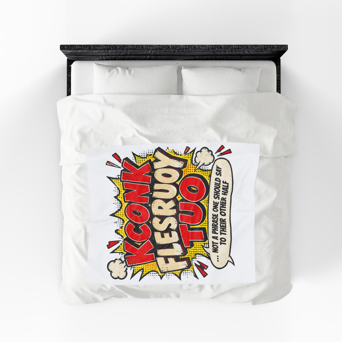 KCONK FLESRUOY TUO Funny Couples Velveteen Plush Blanket